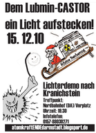 Lichter-Demo gegen Ludmin-Castor