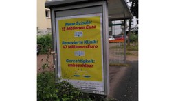 Adbusting für Vermögensabgabe: Gefälschte Plakate in Frankfurt und Darmstadt aufgehängt