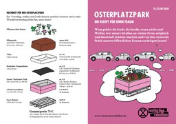 OsterPlatzPark-Aktion von Extinction Rebellion Frankfurt verwandelt Parkplätze in grüne Beete