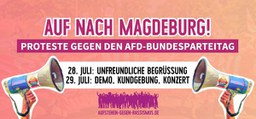 Protest gegen den AfD-Bundesparteitag in Magdeburg